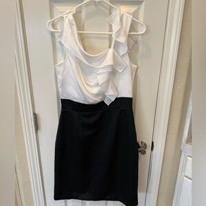 Max & Cleo Black and White Ruffle Dress